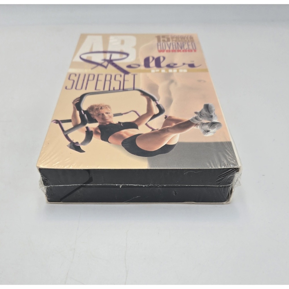 Ab Roller Plus Superset VHS Tape Venture Aerobic Productions Advanced Workout - Picture 6 of 6